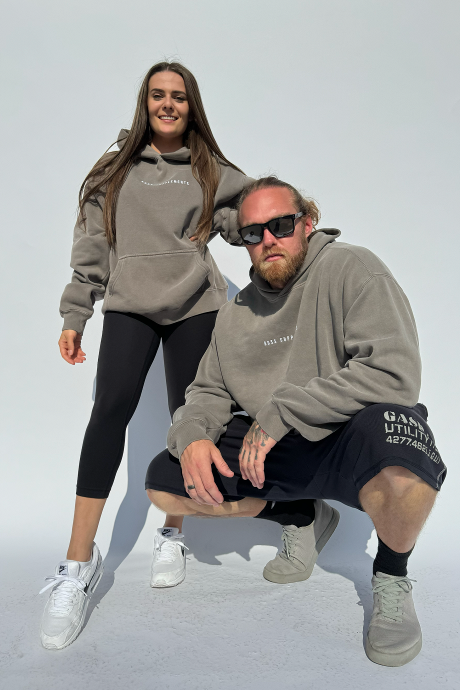 BOSS Supplements Embroidered Hoodie (Faded Gray)